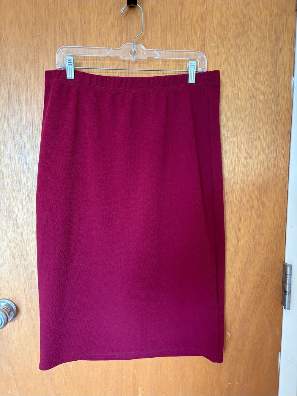 SHEIN Burgundy Pencil Skirt - Classic Officewear